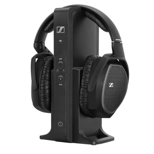 Sennheiser - Refurbished Excellent - RS 175 RF Wireless Headphone System for TV Listening - Black-Front_Standard 