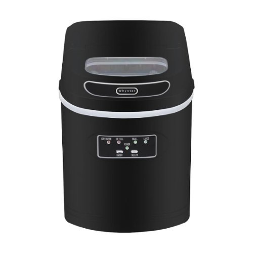 Whynter - Compact Portable Ice Maker 27 lbs - Metallic Black-Front_Standard 
