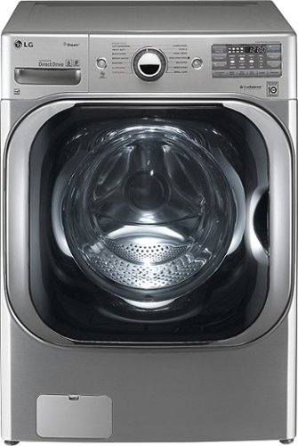  LG - 5.2 Cu. Ft. 14-Cycle High-Efficiency Steam Front-Loading Washer - Graphite Steel