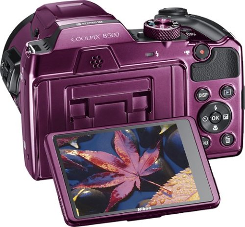 Nikon COOLPIX B500 16.0-Megapixel Digital Camera - Plum GLOBAL SHIPPING