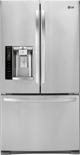  LG - 27.6 Cu. Ft. French Door Refrigerator with Thru-the-Door Ice and Water - Stainless Steel