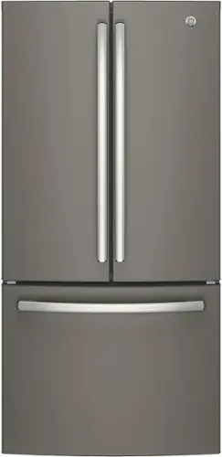 Front. GE - 24.7 Cu. Ft. French Door Refrigerator - Slate.