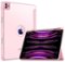 DTTO - Case for iPad Air 13" (M2/M3) and iPad Pro 12.9" (3rd/4th/5th/6th Gen) ,Smooth Matte Back,TPU Shockproof Frame - Pink-Front_Standard