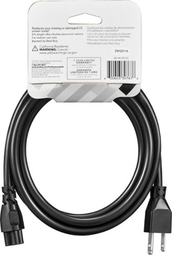 Best Buy essentials™ 6' 18 AWG C5 Clover Leaf Power Cord HOW TO BUY