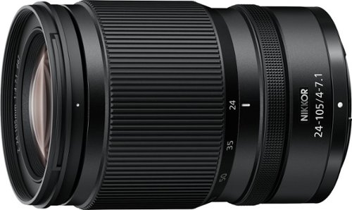 Nikon - Full-Frame NIKKOR Z 24-105mm f/4-7.1 Wide-angle Zoom lens for Z Mirrorless Cameras - Black