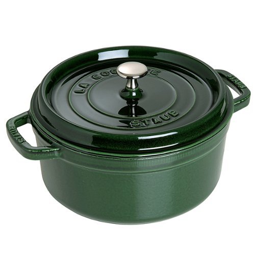 Staub - Cast Iron 5.5-qt Round Cocotte - Basil-Angle_Standard 