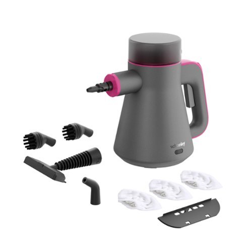 Schenley - Portable Handheld Steam Cleaner, High-Pressure Design with Versatile Multi-Surface Accessories - Magenta & Noble Gray-Front_Standard 