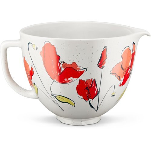 KitchenAid - 5-Qt. Ceramic Bowl for Tilt-Head Stand Mixers - Poppy