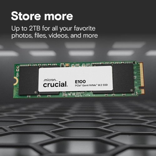 Crucial CT1000E100SSD8 E100 1TB M.2 NVMe PCIe Gen4 Internal SSD