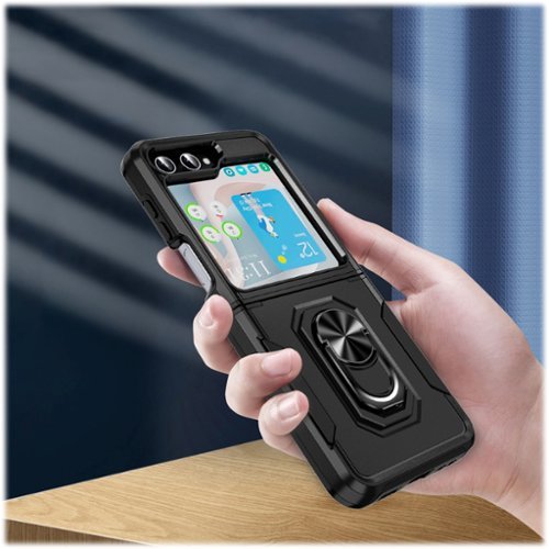 SaharaCase Heavy Duty Kickstand Case for Samsung Galaxy Z Flip5 - Black BUY IN MIDDLE EAST