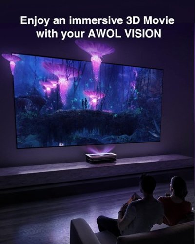 AWOL Vision DLP Link 3D Glasses, Rechargeable Active Shutter Eyewear with LTV-3500 Pro (2 Packs) - Black GLOBAL SHIPPING