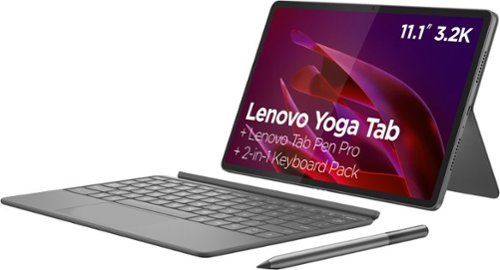  Lenovo - Yoga Tab - 11.1&quot; 3.2K Tablet - 12GB RAM - 256GB UFS - with Keyboard + Pen - Luna Grey