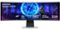 Samsung - 49" Odyssey OLED G9 Curved Dual-QHD 240Hz FreeSync Prem Pro and G-Sync Compatible Smart Glare Free Gaming Monitor - Silver-Front_Standard 