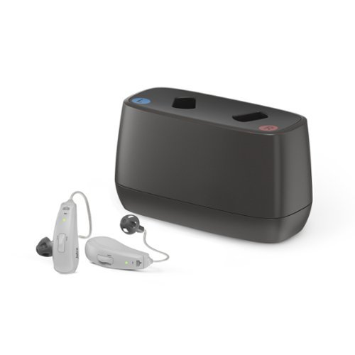 Jabra - Enhance Select 50R Rechargeable Hearing Aids - With Remote Professional Care and Bluetooth Streaming - Gray