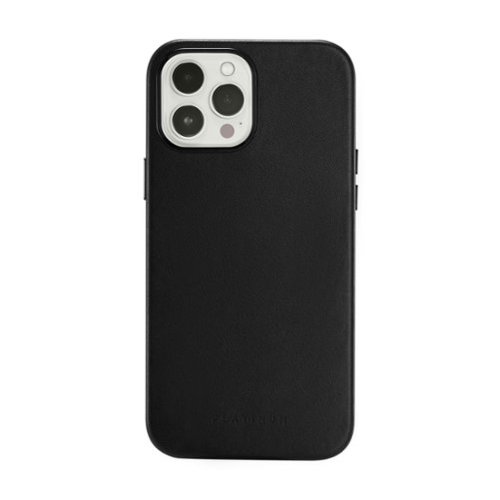 Platinum™ - Horween Leather Case for iPhone 13 Pro Max and iPhone 12 Pro Max - Black-Front_Standard 