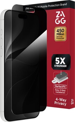 ZAGG - Privacy XTR Screen Protector with Full Privacy Protection for Apple iPhone 18 Pro Max - Clear