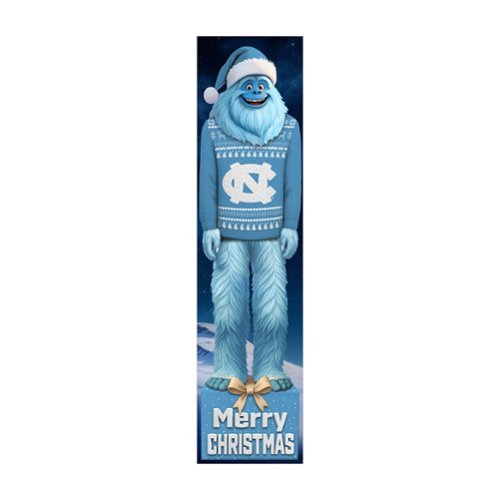 Fan Creations - North Carolina Tar Heels 48" Yeti Christmas Leaner - Multicolor-Front_Standard 