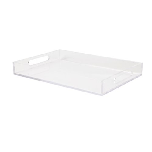 Martha Stewart - Brody Acrylic Desktop Tray Organizer - Clear-Front_Standard 