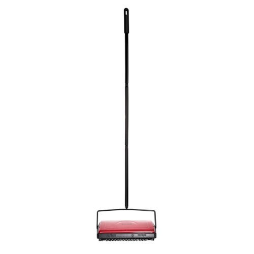 Alpine Industries - Manual Triple Brush Carpet and Floor Sweeper - Red-Front_Standard 