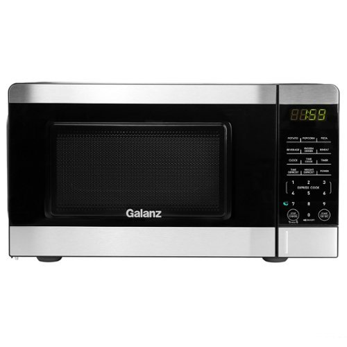 Galanz - 0.7 Cu. Ft. 700 Watt Countertop Microwave Oven in Black - Silver-Front_Standard 