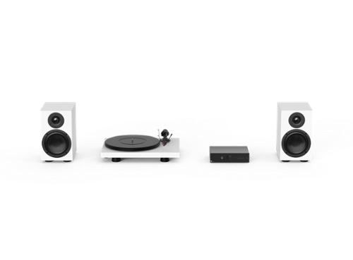 Pro-Ject - Colorful Audio System w/ Turntable, Amplifier & Speakers - Satin White - Satin White