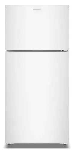 Front. Amana - 28 in. Wide 14 cu. ft. Top-Freezer Refrigerator With A Large Crisper Drawer - White.