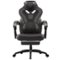 Dowinx - Gaming Chair Ergonomic with Adjustable Massage Lumbar Support, Reclining Office Chair with Footrest for Adults - Black-Front_Standard