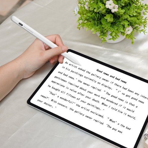 Tronsmart Kreda 10 Stylus Pen for Apple iPad 2018-2025, Tilt Sensitivity, Pixel Precision, Palm Rejection, USB-C Fast Charging - White BUY IN DUBAI