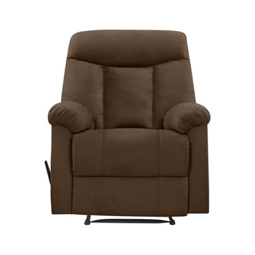 ProLounger - Lamarc Microfiber Wall Hugger Recliner - Dark Brown-Front_Standard 