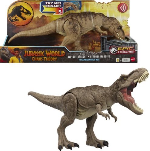 Mattel - Jurassic World: Chaos Theory - Epic Evolution - All-Out Attack Tyrannosaurus Rex - Collectibles - Multicolor-Front_Standard 