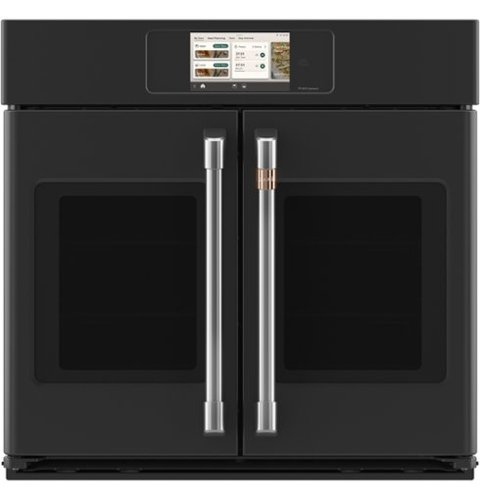 Café - 30" Smart Built-In Single Electric Convection French-Door Wall Oven with Air Fry and Precision Cooking Modes - Matte Black