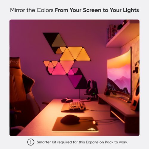 Nanoleaf Shapes Ultra Black Mini Triangles Expansion Pack (10 Panels) - Multicolor SHOP ONLINE