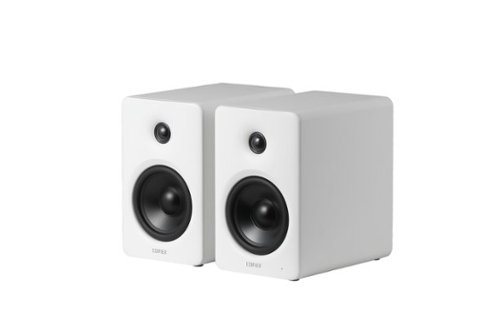 Edifier - M90 Active Bookshelf Speakers, Computer Speakers - Bluetooth and Optical Input - 2.0 Speaker (Pair) - White