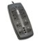 Tripp Lite - TLP1008TEL 10 AC Outlets 8 ft. Cord 2395 J Protect It! Surge Protector - Black-Front_Standard