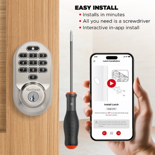 Kwikset Halo Smart Lock Wi-Fi Replacement Deadbolt with App/Keypad/Key Access - Satin Nickel BUY IN MIDDLE EAST