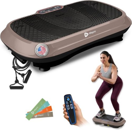 LifePro - Waver Vibration Plate – Whole Body Exercise Machine for Weight Loss, Muscle Toning & Lymphatic Drainage - Brown-Front_Standard 