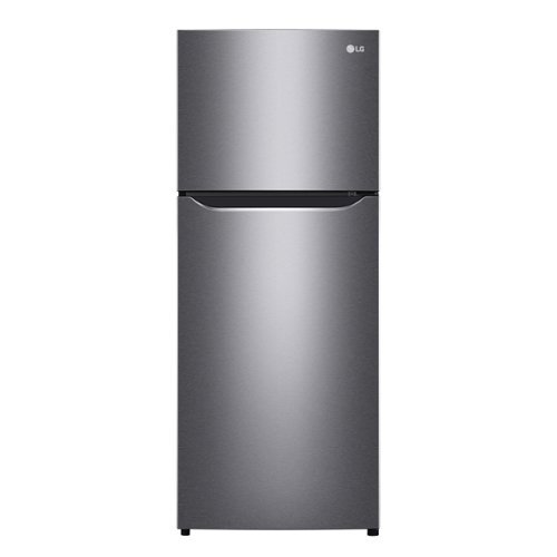 LG - 6.6 Cu. Ft. Top-Freezer Counter-Depth Refrigerator - Platinum Silver-Front_Standard 