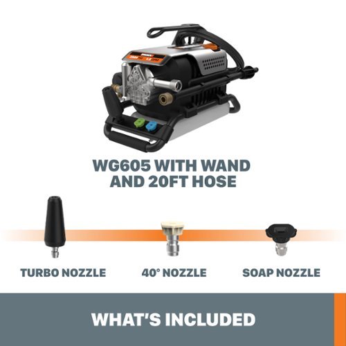 WORX WG605 13 Amp 1800 PSI Electric Pressure Washer Black WG605