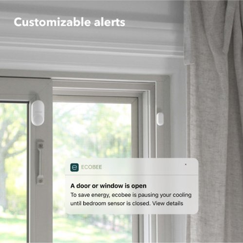 ecobee Smart Sensor for Doors & Windows 2 Pack - Wifi Contact Sensor for Home Security, Energy Savings - White GLOBAL SHIPPING