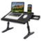LapGear - Adjustable LapTop Bed Desk (Fits up to 17" Laptop) - Black-Front_Standard