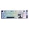 AULA - S98 Pro, 96-Key, Wireless, Mechanical Gaming Keyboard, RGB, 5-Layer Padding, 5000 mAh Battery, Knob, Digital Screen - Blue White-Front_Standard
