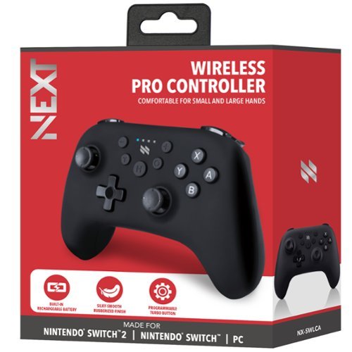 NEXT Wireless Rechargeable Pro Controller for Switch 2 & Switch - Black BUY IN MIDDLE EAST