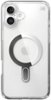 Speck - Presidio Perfect Clear ClickLock Case with MagSafe for Apple iPhone 16 Plus - Clear/Chrome-Front_Standard