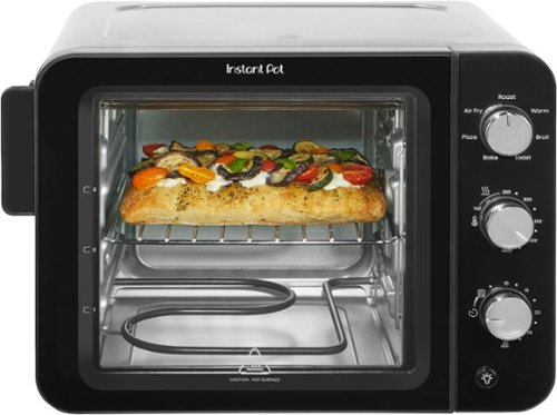 Instant Pot - 4-Slice InstantHeat 7-in-1 Air Fryer Toaster Oven, Air Fry, Bake, Toast, Roast, Broil, Warm, and Make Pizza - Black
