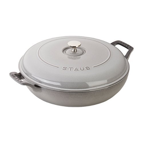 Staub - Cast Iron 3.5-qt Braiser - Graphite Grey-Angle_Standard 