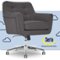 Serta - Ashland Memory Foam & Twill Fabric Home Office Chair - Graphite-Front_Standard