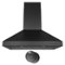 Hauslane - 30 inches - Convertible - Wall Range Hood - Matte Black-Front_Standard