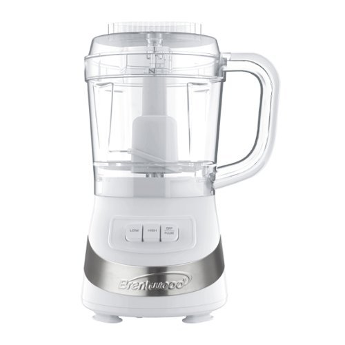 Brentwood - FP-549W 3-Cup Food Processor - White-Front_Standard 