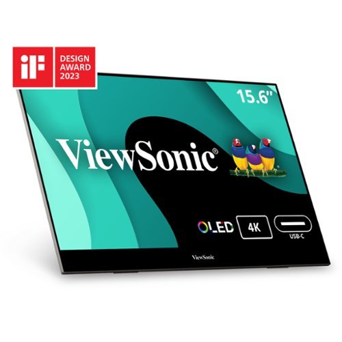 ViewSonic - Refurbished Excellent - 15.6" UHD Portable OLED Monitor VX1655-4K-OLED (CR) - Black-Front_Standard 