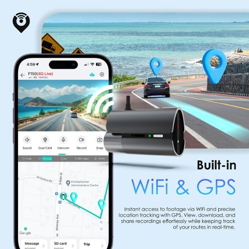 Rexing 4G LTE 2-Channel Dash Cam, 2.5K+1080p, GPS, Parking Mode, and Push Alerts - Black WHERE TO BUY